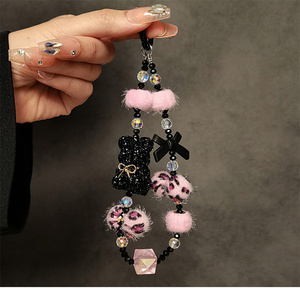 कार्टून प्यारा प्लास्टिक मोबाइल फोन लैनीर्ड कलाई स्ट्रैप छोटे एंटी-खोई हुई सेल फोन कुंजी पेंडेंट महिला की हैंडहेल्ड चेन हॉलिडे गिफ्ट - Product Image 2