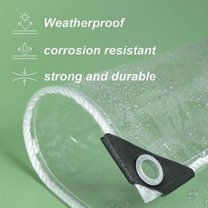 Vente en gros <span class=keywords><strong>de</strong></span> pissenlit bâche transparente en PVC <span class=keywords><strong>de</strong></span> 16 oz <span class=keywords><strong>pour</strong></span> <span class=keywords><strong>serre</strong></span>, <span class=keywords><strong>balcon</strong></span> et jardin, bâche en vinyle transparent avec œillets en métal - Product Image 3