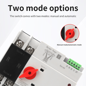 Commutateur <span class=keywords><strong>de</strong></span> conversion d'alimentation double WFQ4-100E 2P4P Photovoltaïque 63A Monophasé 380V Alimentation sans interruption Commutateur automatique - Product Image 3