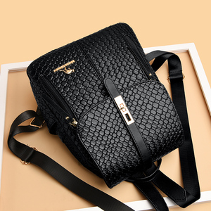 <span class=keywords><strong>Zaino</strong></span> in Pelle PU Nera 2026 da <span class=keywords><strong>Donna</strong></span>, Designer, Multistrato, Grande Capacità, per Viaggi e Scuola - Product Image 4