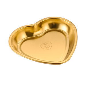 Assiette à collation en acier inoxydable 304 en forme de cœur, bol à dessert doré/argenté, plat de service pour fête, assiette d'amour YX9151 - Product Image 3