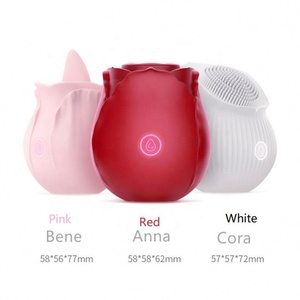 En gros Blanc Rouge Rose D'aspiration Rose Langue Vibrateur vibrant <span class=keywords><strong>clitoris</strong></span> sucer lécher fleur jouets sexuels femmes - Product Image 2