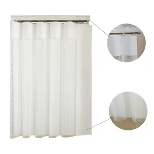 Tela de protección solar ajustable transparente de alta calidad, madera marrón para habitación interior, ventana, puerta corredera, persianas verticales para Patio