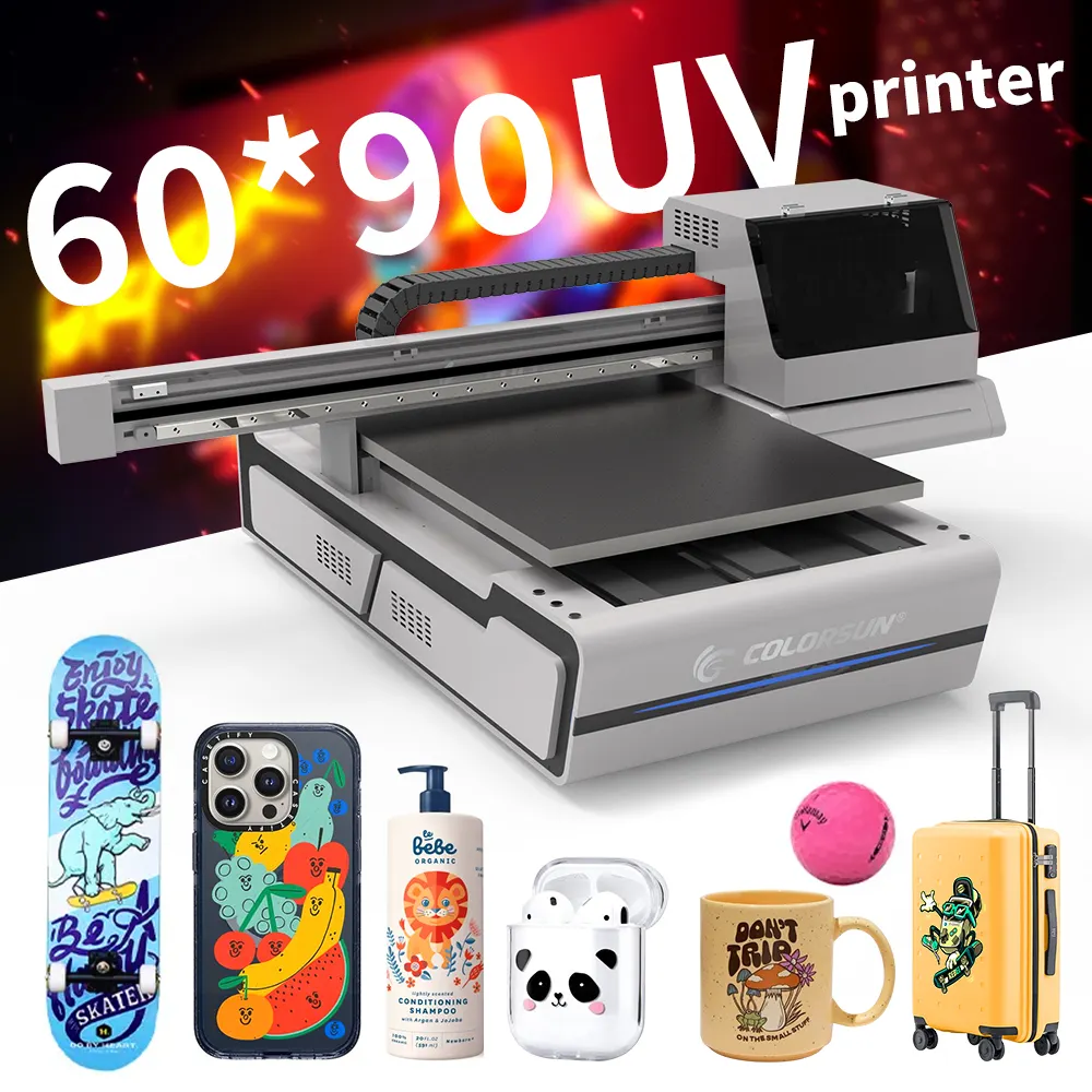 소형 UV 프린터 60x90 6090 디지털 플랫 베드 인쇄 상점 및 가정용 LED UV 프린터