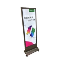 Boîtes lumineuses publicitaires intérieures de 55 pouces, écran LED intérieur, panneau lumineux sur pied pour vitrine de magasin