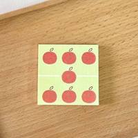 Blocs-notes autocollants carrés mignons Kawaii en forme de fruits de dessin animé pour la décoration de carnets d'étudiant et de bureau