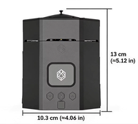 Nouvelle tête de chicha électronique rechargeable Squrre Type C sans charbon 10000 mAh portable avec système Bluetooth et éclairage LED