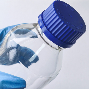 Thủy tinh borosilicate tinh khiết chai phòng thí nghiệm thủy tinh rõ ràng và nâu ren lưu trữ chai với nắp vặn màu xanh - Product Image 6