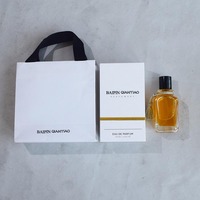 Nuevo Diseño, Botella de Perfume de Vidrio Transparente de Lujo con Pulverizador y Tapón Negro Redondo, 30ml 50ml 100ml, con Caja