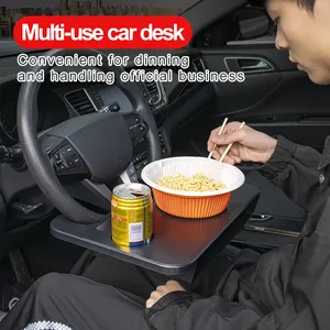 Dual Purpose Steering Desk With Gap Filler Car Vehicle Notebook Laptop Desk Holder Stand For Dinning Snack Writing Table