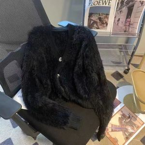 Meilleure vente femmes <span class=keywords><strong>pull</strong></span> flou confort Texture douce chaleur confortable élégant tricots décontractés moelleux Faux vison tricoté Cardigan <span class=keywords><strong>pull</strong></span> - Product Image 2