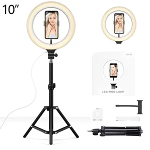 Fba 10 Inch Cirkel Licht Makeup Foto Selfie Ring Licht Led Ring Licht Kit Voor Video Schieten