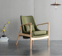 Chaise inclinable nordique de salon en bois de gris massif, avec accoudoirs, mobilier de chambre à coucher, nouveau,