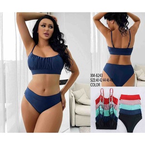 Costume da bagno intero HDJ Plus Size con controllo pancia, modello conservativo, scollo all'americana, in Spandex e Poliestere, taglie 42 44 46 48 - Product Image 1