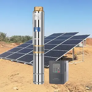 3HP 4inch 13m3/h 110m 220V Solar Water Pump Borehole Submersible Solar Pumps Deep Well for Agriculture