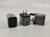 Adaptateur mural USB C portable de voyage avec affichage numérique intelligent rapide GaN 45W OTP/OVP PD/QC3.0 pour téléphone portable