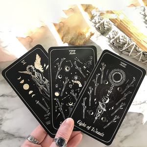 Cartas de tarot de borde dorado, tarjetas de cubierta personalizadas, grandes, gitanas, Tarot, venta al por mayor - Product Image 5