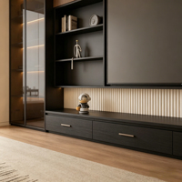 Meuble TV mural pour petits espaces, console murale pour salon, meuble de rangement multifonctionnel pour divertissement