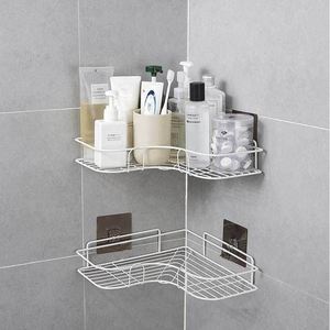 Cq Hole-Free Corner Rack Trípode Wash Wall Metal Champús Holder Baño Triángulo Estantes - Product Image 3