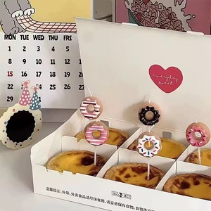 Donut Candles Birthday Party Decorations Colorful Cake Toppers Kids Party Supplies - Product Image 3