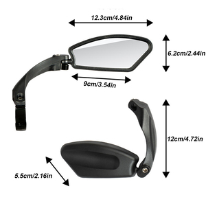 Espejos universales ajustables para ciclismo para BMX Mountain MTB Bike manillar de bicicleta espejo retrovisor amplio rango vista trasera - Product Image 2