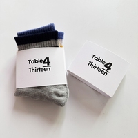 1 paire d'étiquettes en carton imprimées personnalisées pour chaussettes, pochette d'emballage en papier pour chaussettes
