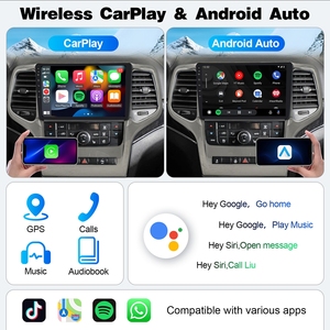 Rhythm Lossless installation Android Car Stereo 9" Touch Screen <b>Wireless</b> Carplay for Jeep Grand Cherokee WK 2008-2013 - Product Image 3