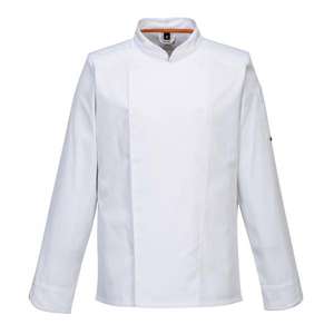 PORTWEST - C838WHRM Meshair Pro chaqueta blanca de manga larga-EAN 5036108323708 CHEFS AND FOOD INDUSTRY WORKWEAR - Product Image 1