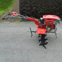 Motoculteur diesel 5hp 7hp 9hp 13hp, moteur diesel 186fa, cultivateurs de désherbage avec lampes de couverture, démarrage électrique pour les fermes, utilisation domestique