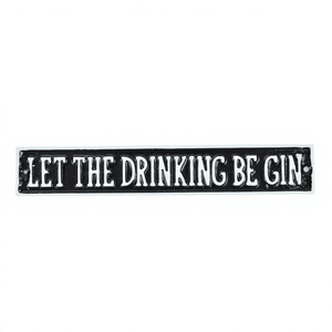 Let The Drinking Be Gin Letrero decorativo Hotel Bar Restaurantes Club Letreros Montado en la pared Letrero al por mayor de alta calidad de la India - Product Image 1