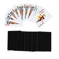 Cartes à jouer en papier recyclables écologiques au design classique personnalisé avec dos texturé noir et boîte en papier, jeu de poker standard