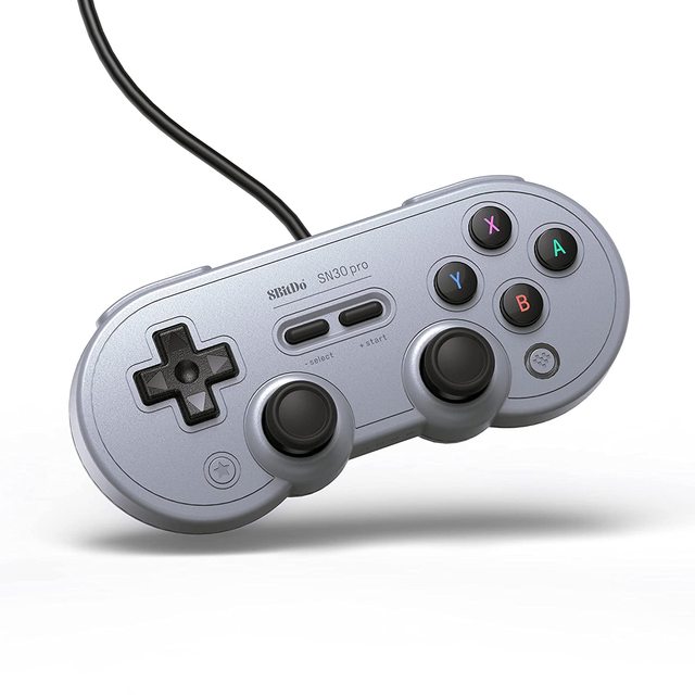 8Bitdo Sn30 Pro USB Gamepad for Switch, Windows & Raspberry Pi(Gray Edition) Wired Controller for PC