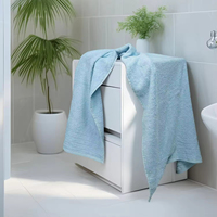 Lot de serviettes de bain en coton tissé personnalisées, séchage rapide, 50x90cm, écologiques, super épaisses et absorbantes