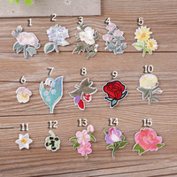 Magnifiques patchs brodés thermocollants de style floral japonais, appliques informatiques pour la décoration et la réparation de vêtements, vente en gros en stock