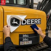 Autocollants réfléchissants en vinyle imperméable résistant sur mesure Huiming pour machines et équipements de construction