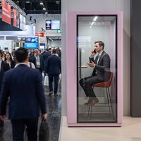 Cabine téléphonique acoustique Vestael pour l'intimité au bureau et un travail concentré avec éclairage LED et ventilateur silencieux