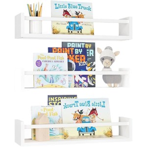Solid wood <b>wall</b>-<b>mounted</b> <b>shelf</b> for books, magazines, and picture books; multi-functional <b>wall</b>-<b>mounted</b> storage rack for home use. - Product Image 5