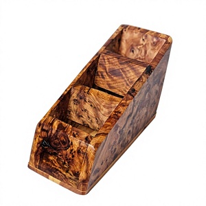 Natural Wood 5-Layer Modern Handmade <b>Remote</b> Control Storage <b>Holder</b> for Living Room Sofa Side Table - Product Image 4