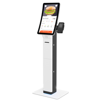 Quiosco Elegante con Pantalla Táctil Curva de 23.6 Pulgadas, Sistema Operativo Android/Linux/Windows, Función POS para Comercio Minorista y Hostelería