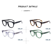 Monture optique circulaire en acétate de haute qualité, lunettes d'ordinateur en gros, fabricant en Chine, lunettes personnalisées avec logo