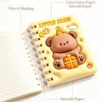 Carnet de composition de luxe à spirale avec couverture en papier – Édition cadeau, 50 feuilles, impression numérique, agenda scolaire