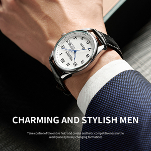 Montre BELUSHI en alliage d'acier inoxydable 40 mm à quartz, sportive, mode, simple, avec breloque pièce de monnaie, lumineuse, affaires, loisirs, calendrier, étanche - Product Image 6