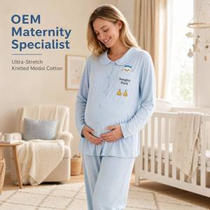 Conjunto de Pijama de Maternidad para Mujer, Pijama de Lactancia con Dibujos Animados, Ropa de Dormir de Manga Larga para Mujeres Embarazadas y Posparto - Product Image 1