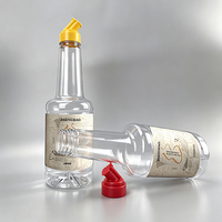 Bouteille en plastique transparente vide sans BPA de 1000 ml (32 oz) pour huile d'olive, sauce soja