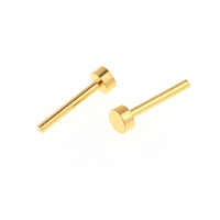 Broches de contact en laiton personnalisées, réceptacles de broches pour circuits imprimés, broches mâles et femelles en laiton plaqué or pour la soudure de cartes de circuits imprimés de capteurs