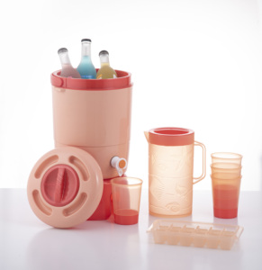 Seawins bán buôn thiết kế mới 4 ly + Ice Cube Khay thép không gỉ bên trong cách điện nước Cooler Jug Set - Product Image 2