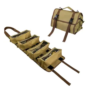 600D牛津重型肩辊工具袋，配有四个内部可拆卸小袋