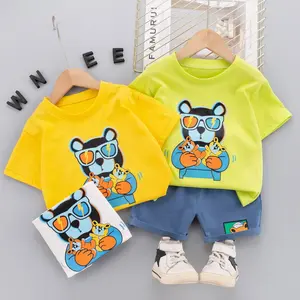 Hot Sale Children Clothing Summer Children Casual Sets For Boys And Girls Fashion Cute Cartoon Pattern Clothes Sets