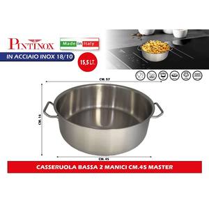 Pentola Bassa Master da 45 cm con 2 Manici - Product Image 1