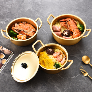 YUEDISI Utensilios de cocina Estilo coreano Mariscos Olla Sopa Olla caliente Doble ASA Aluminio Fideos Pan - Product Image 2